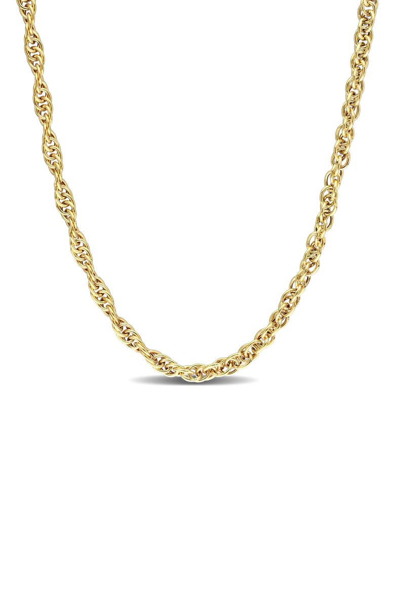 DELMAR Singapore Chain Necklace, Main, color, Yellow