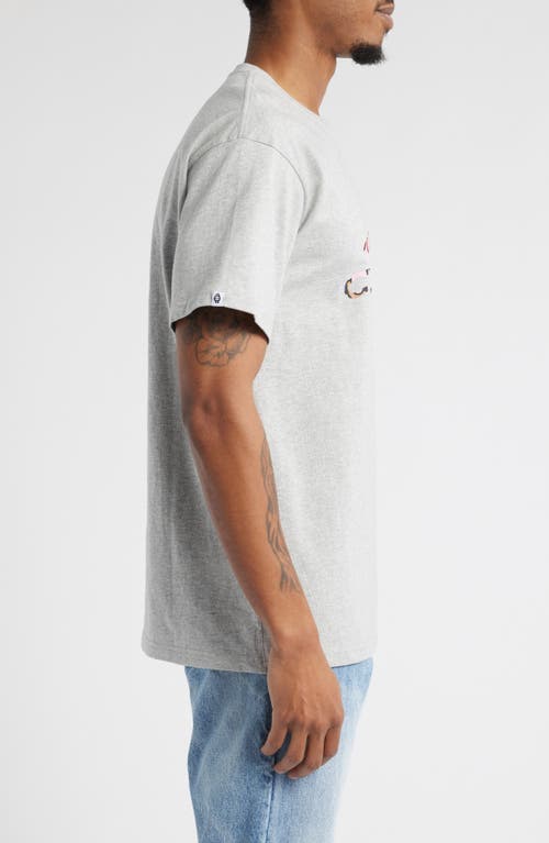 Icecream Cones N Running Bones Graphic T-shirt In Gray