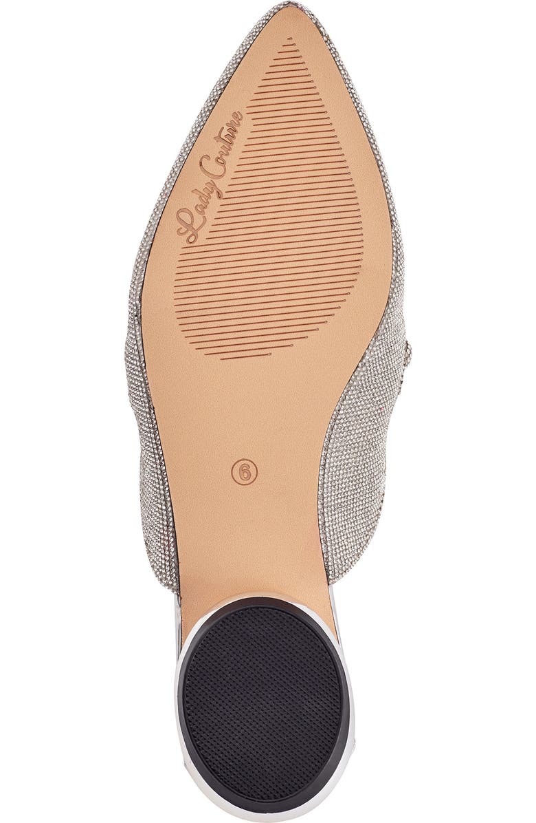 LADY COUTURE Micro Rhinestone Loafer Mule, Alternate, color, Silver