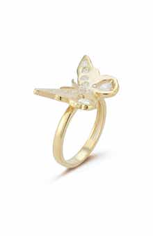 Sterling Silver & CZ Butterfly Ring