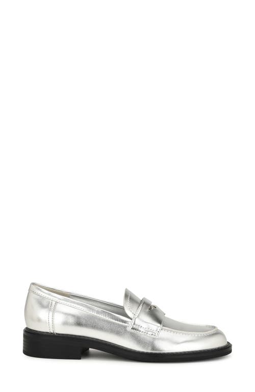 Nine West Seeme Penny Loafer In Silver