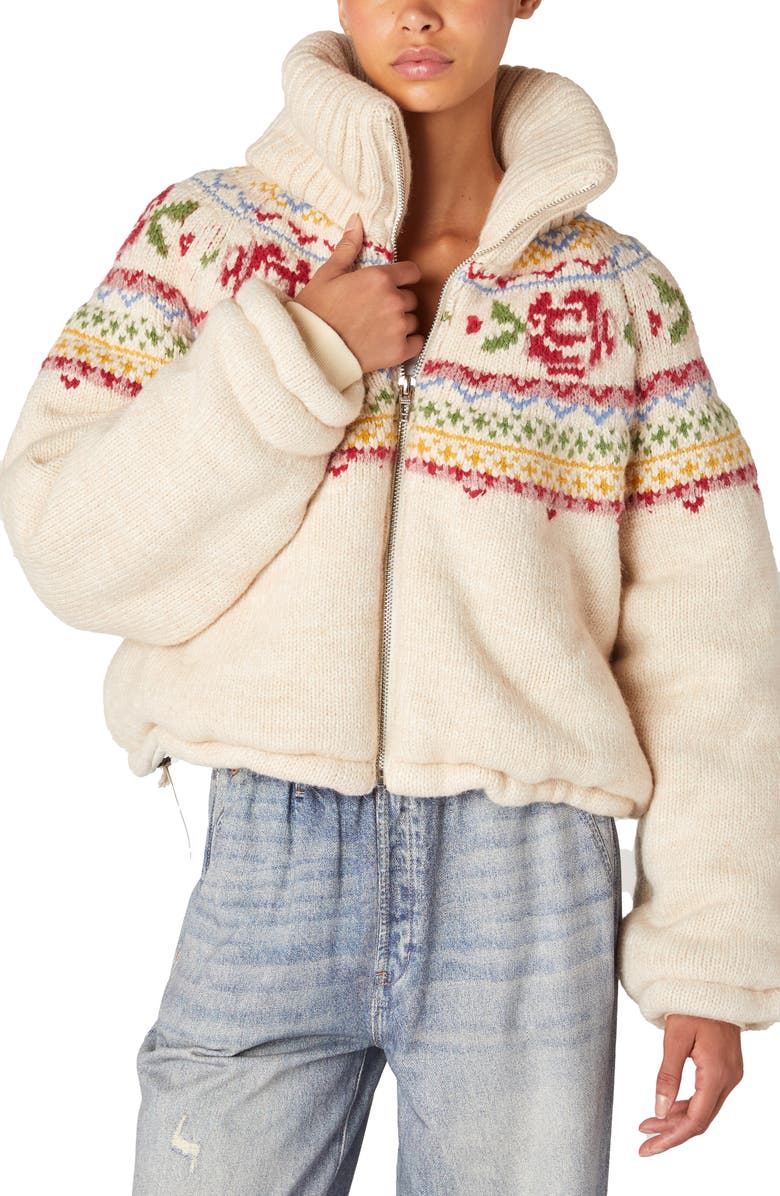 BLANKNYC Knit Puffer Jacket, Alternate, color, 