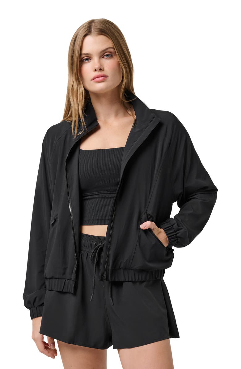 TravisMathew BreezeBlend Tracel Jacket, Alternate, color, Black