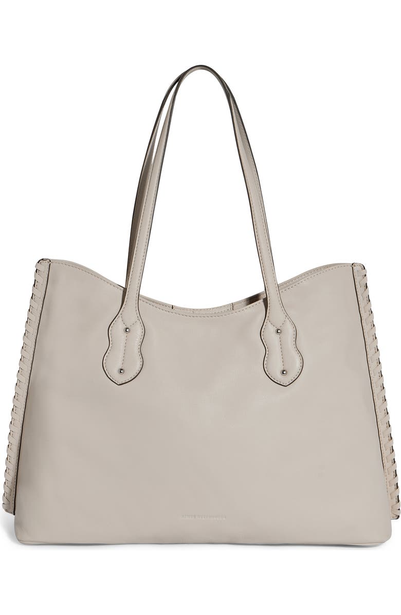 AIMEE Complete Me Leather Tote, Main, color, Bone