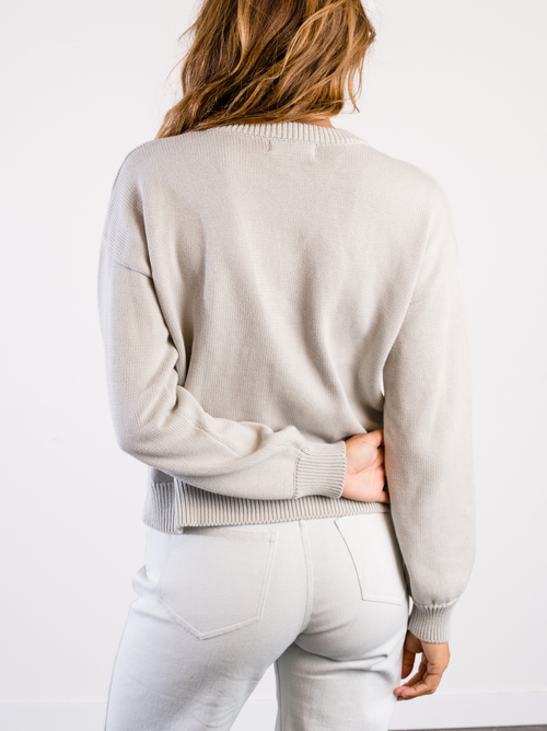 Able Willow Classic Cardigan In Chalk