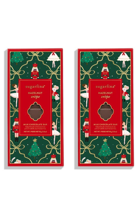 2-Pack Hazelnut Crepe Chocolate Bars