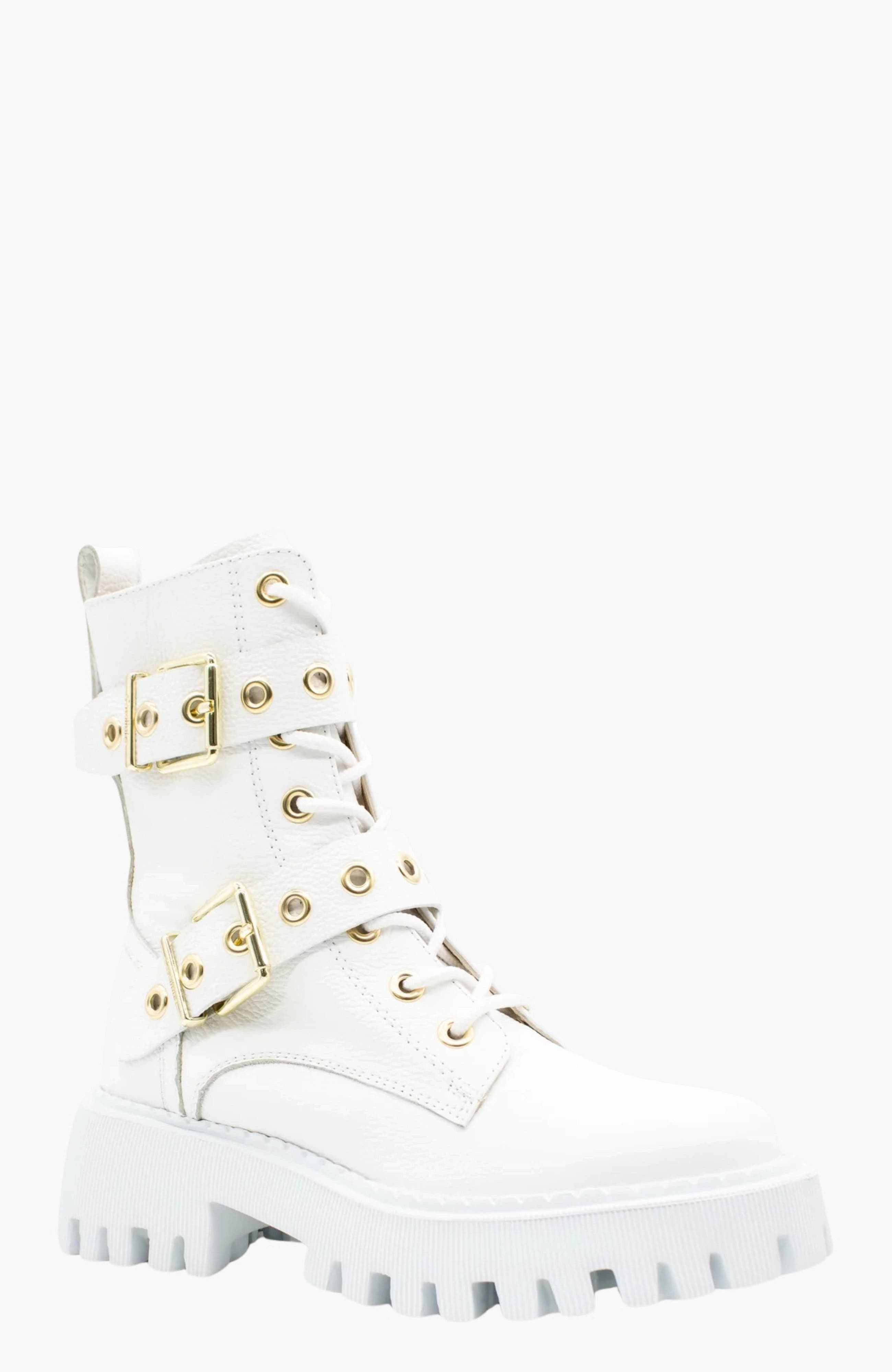 Rockness Leather Boots, Alternate, color, White