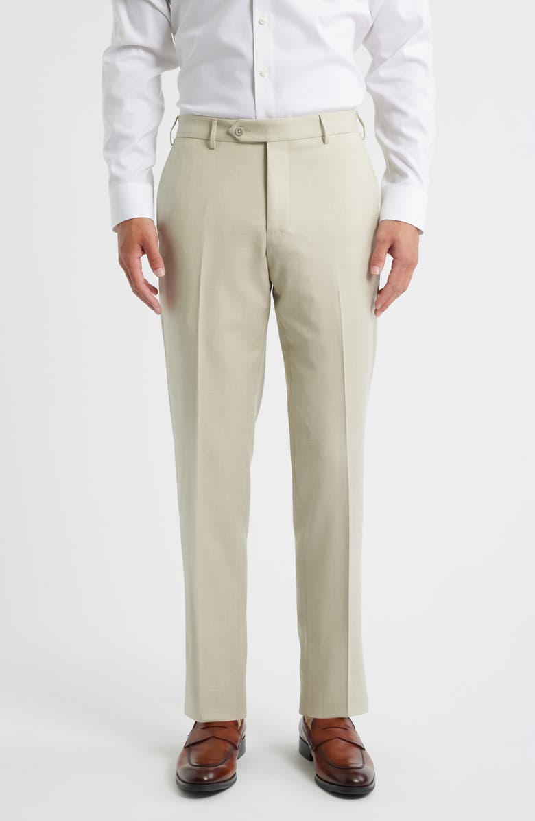 Zanella Parker Stretch Wool Trousers, Main, color, Natural