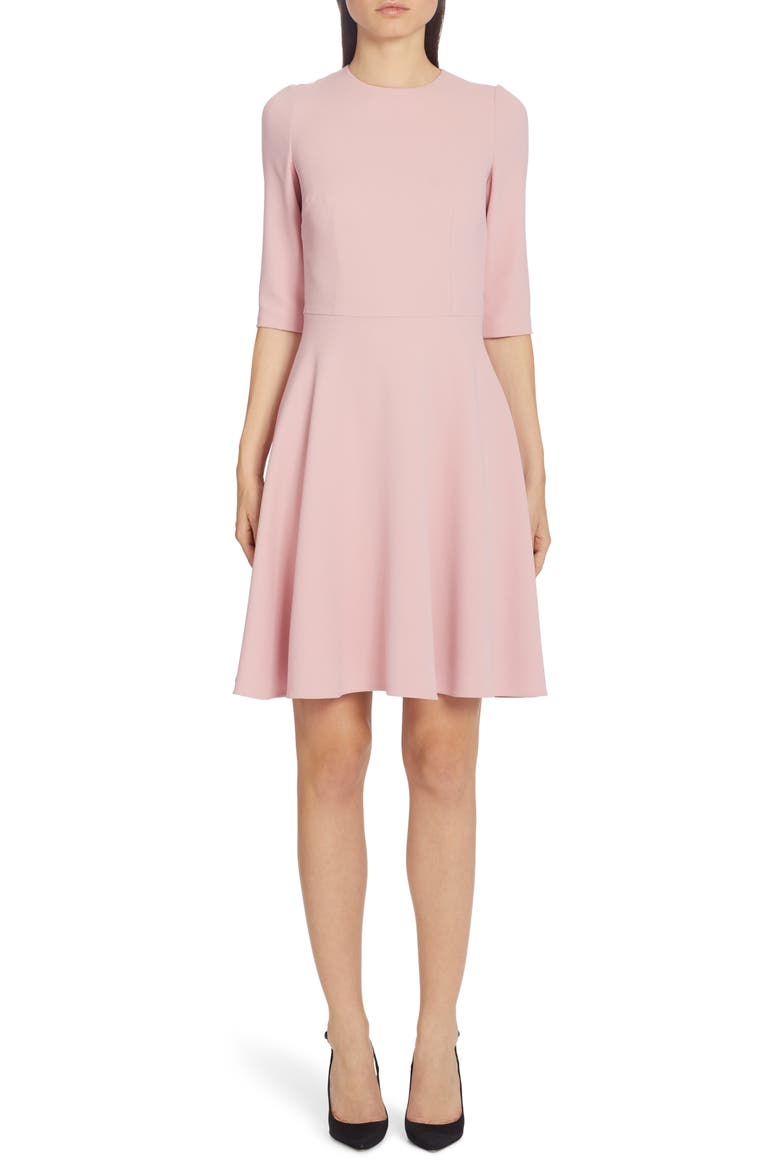 Stretch Cady A-Line Dress, Main, color, PINK