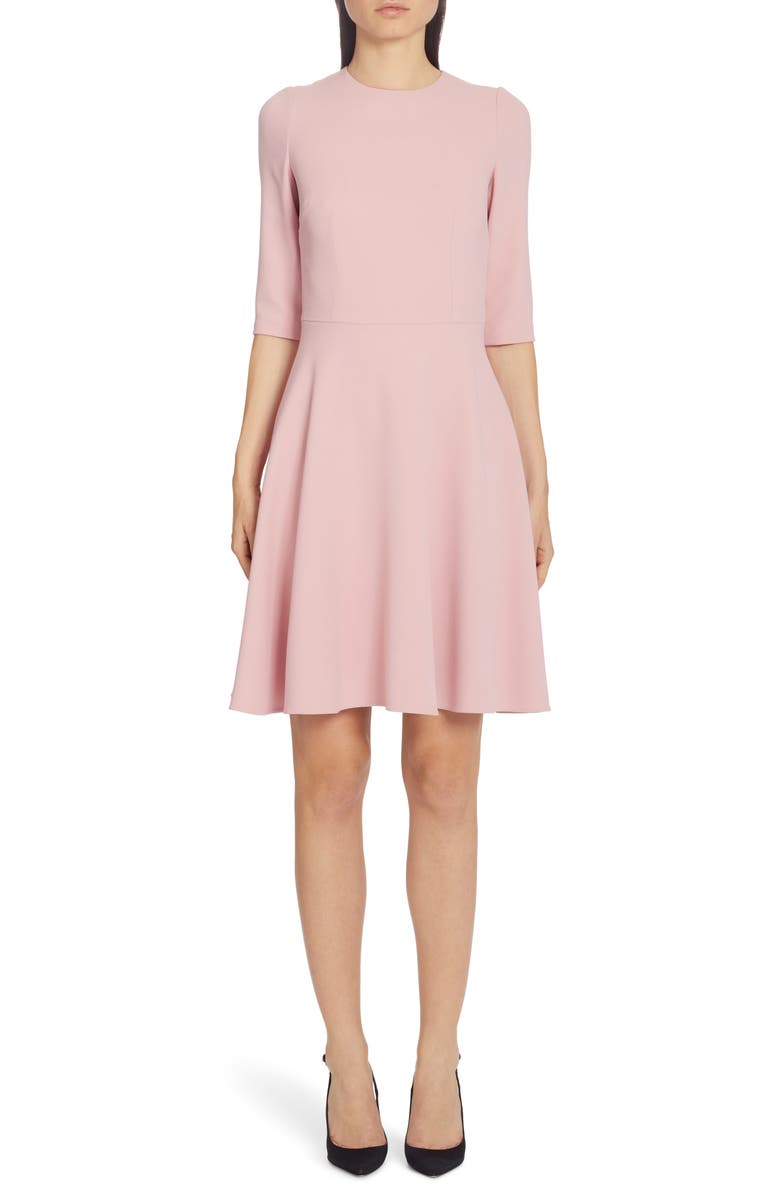 Dolce&Gabbana Stretch Cady A-Line Dress, Main, color, 