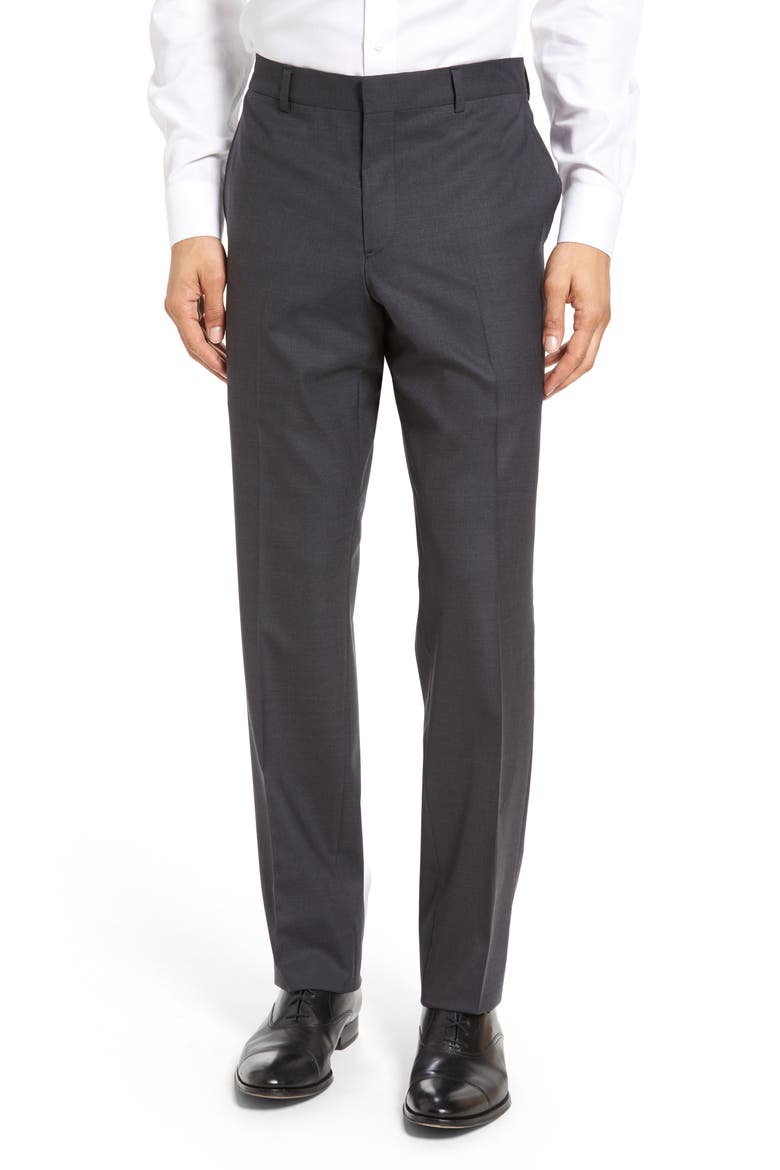 Tech-Smart Trim Fit Solid Stretch Wool Travel Suit, Alternate, color, GREY