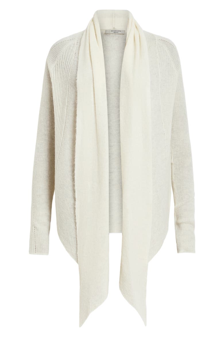 Harper High Low Open Front Cardigan, Alternate, color, CHALK WHITE