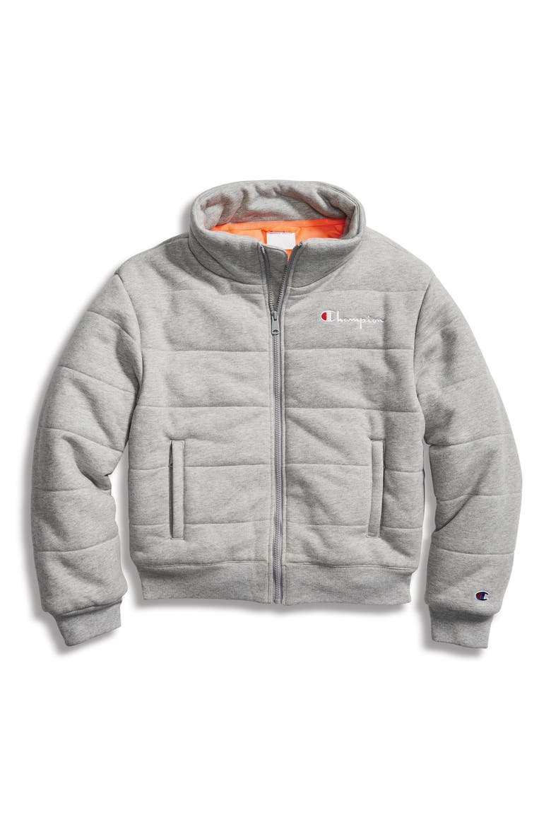 Reverse Weave® Quilted Puffer Jacket, Alternate, color, OXFORD GRA