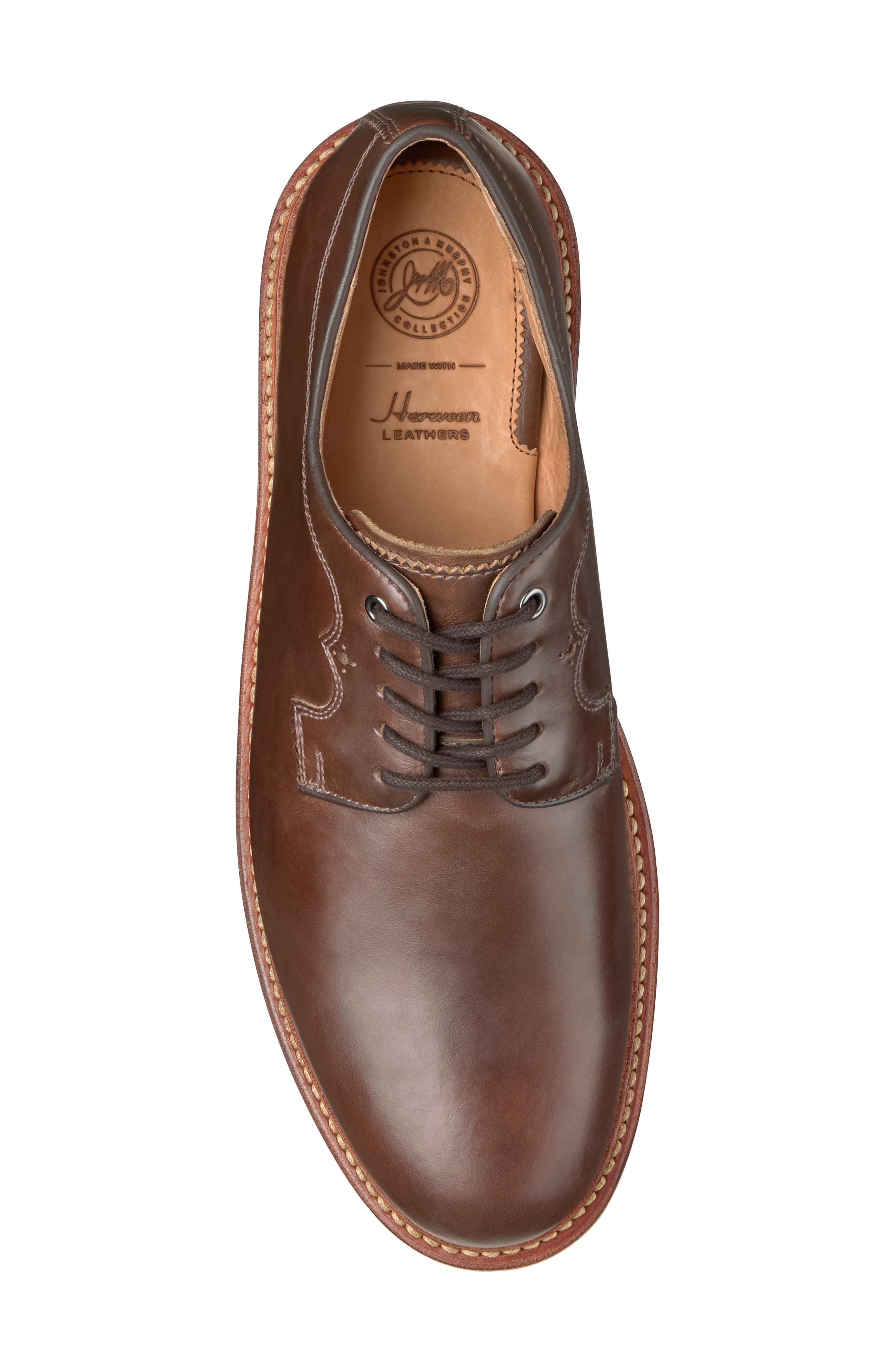 Dearborn Plain Toe Leather Derby, Alternate, color, TAN AMERICAN FULL GRAIN