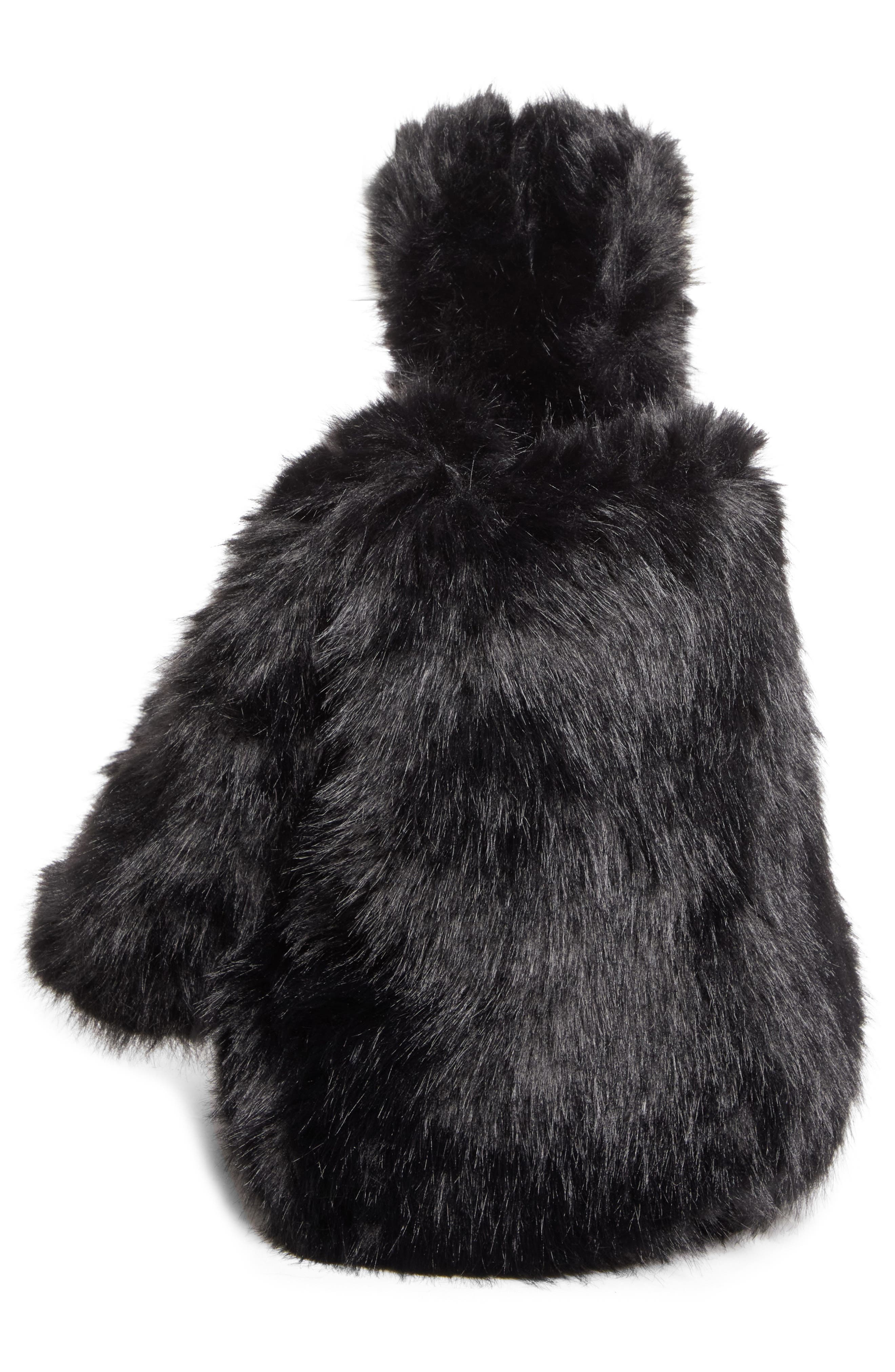 Stand Studio Livi Faux Fur Tote, Alternate, color, Black