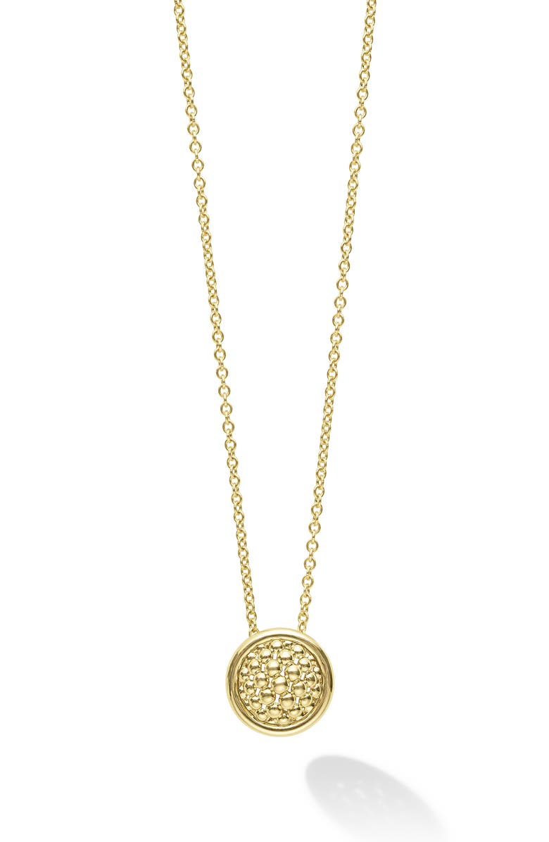 LAGOS Meridian Circle Pendant Necklace, Main, color, Gold