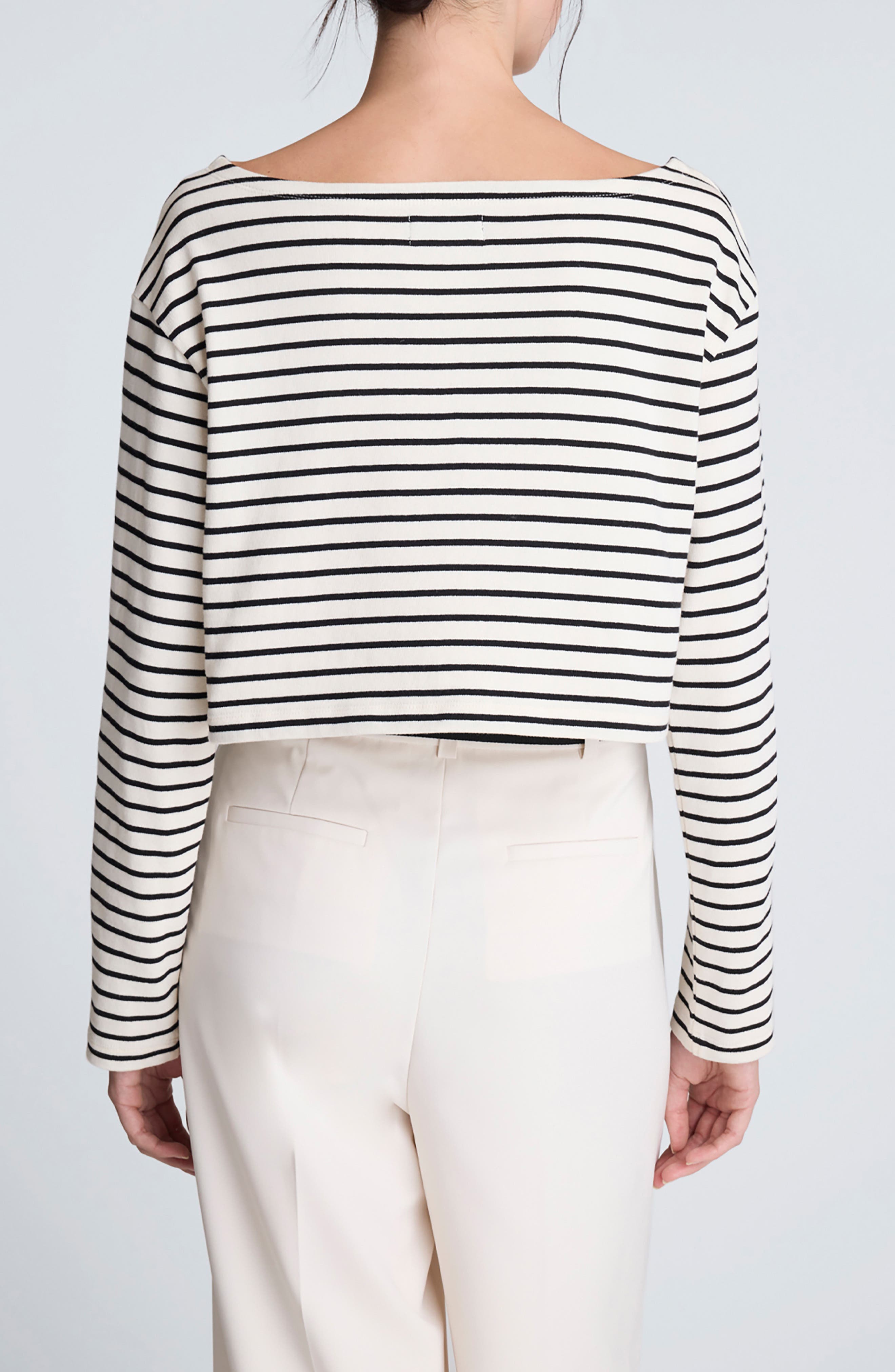 Stripe Cotton Crop Top - image 2