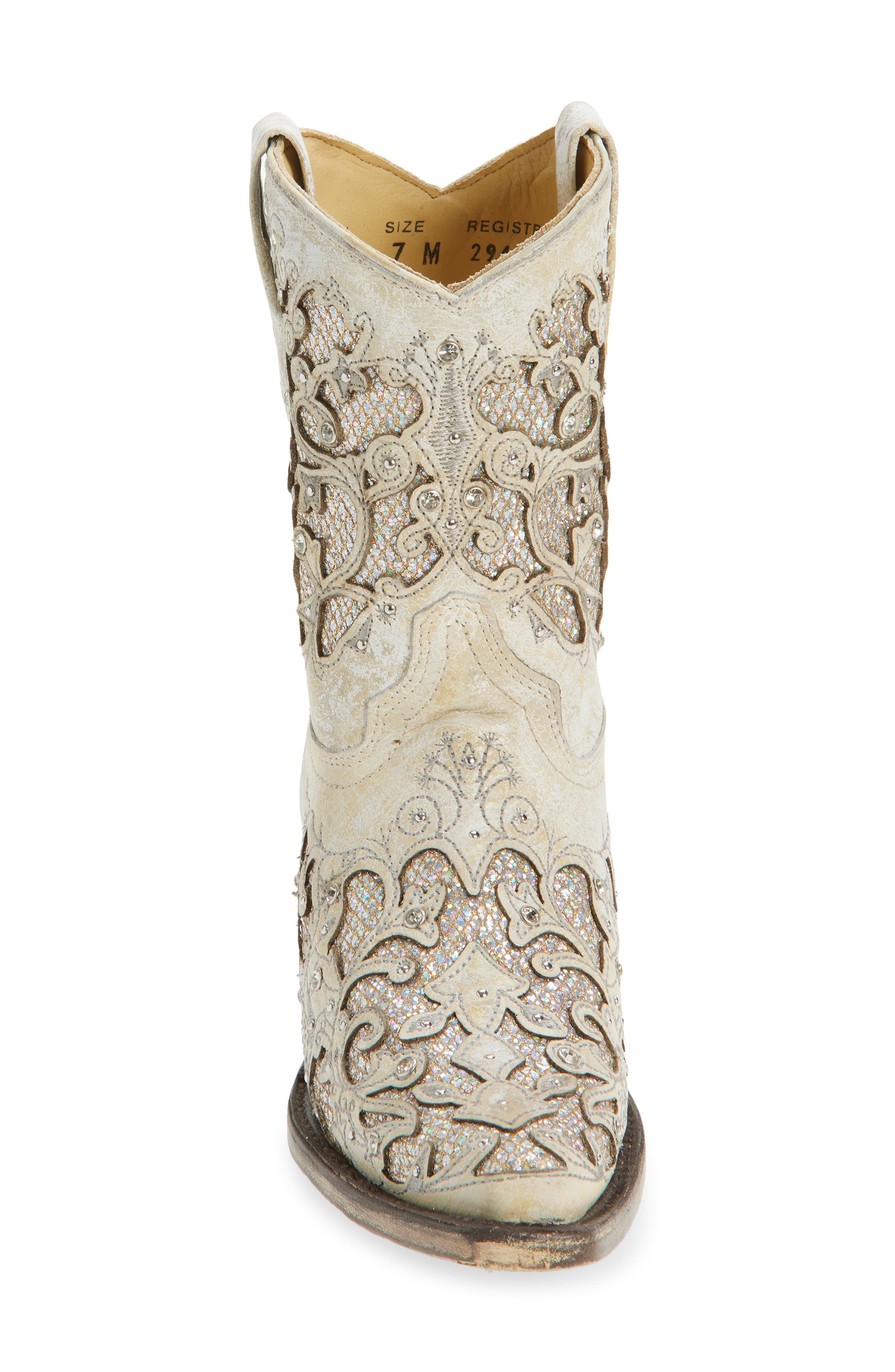 CORRAL Glitter Inlay & Crystal Western Boot, Alternate, color, 