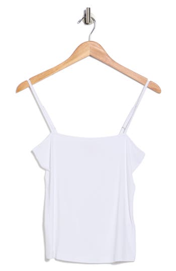L'agence Lavinia Square Neck Camisole In White