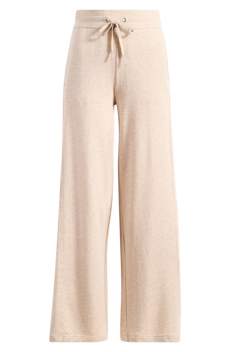 TravisMathew Cloud French Terry Wide Leg Pants, Alternate, color, Heather Natural