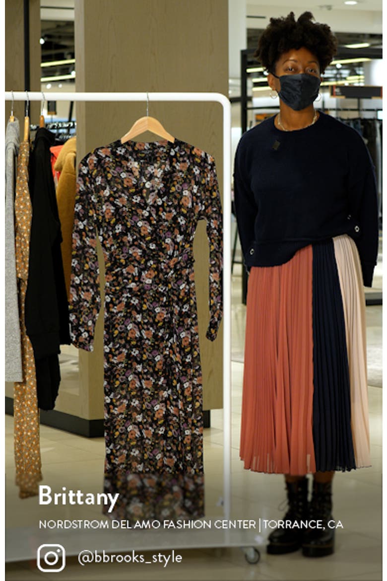 Amber Floral Print Long Sleeve Midi Dress video