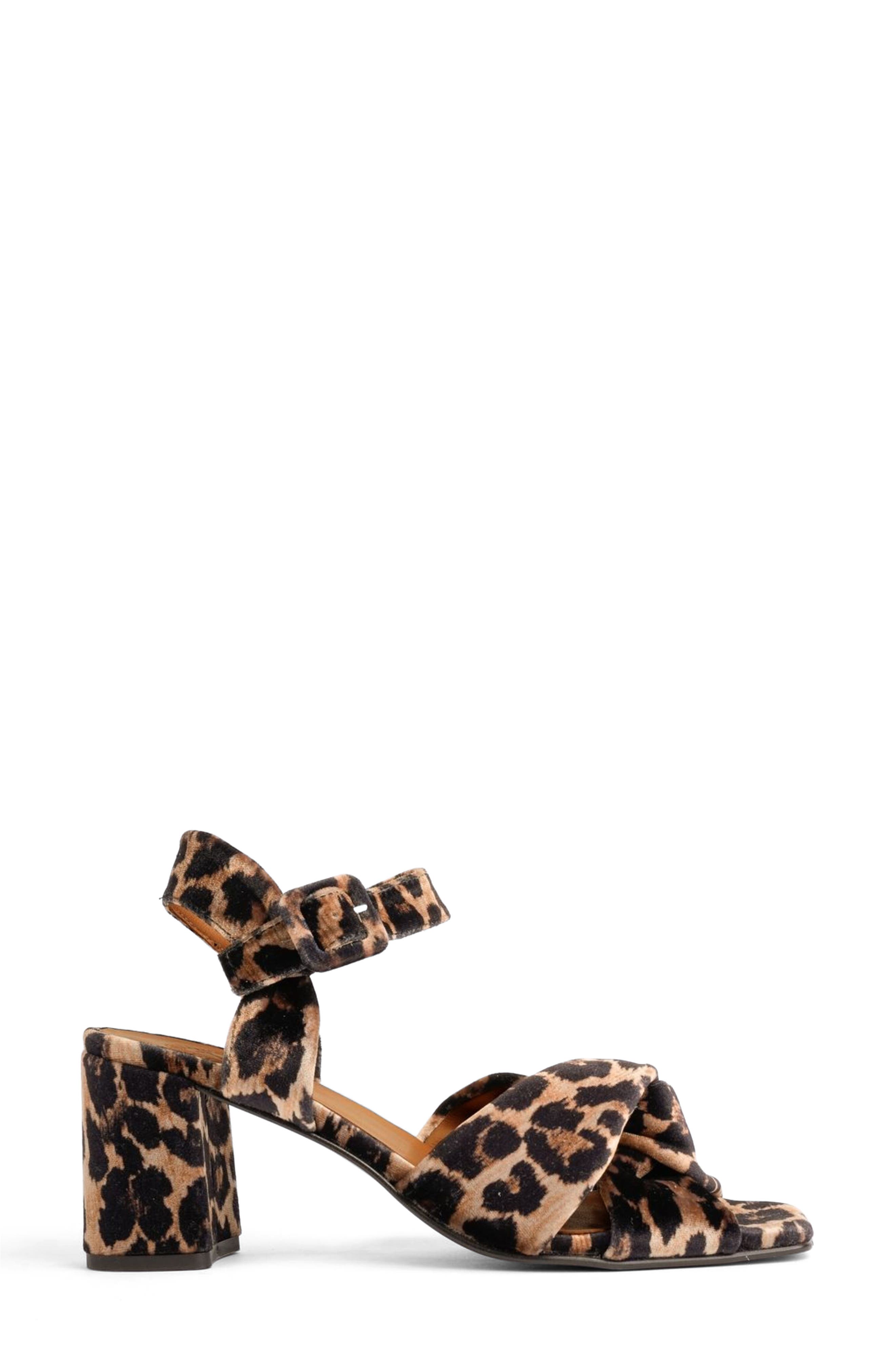 Penelope Chilvers Infinity Leopard Ankle Strao Sandal, Alternate, color, Brown