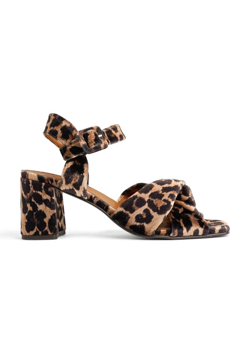 Penelope Chilvers Infinity Leopard Ankle Strao Sandal, Alternate, color, Brown