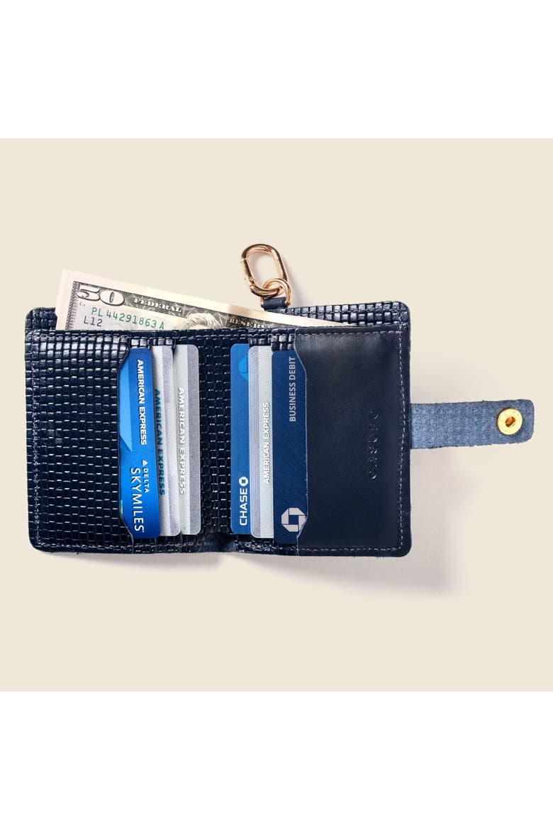 Wallet with Snap and Key Ring, Alternate, color, Navy Limited Edition