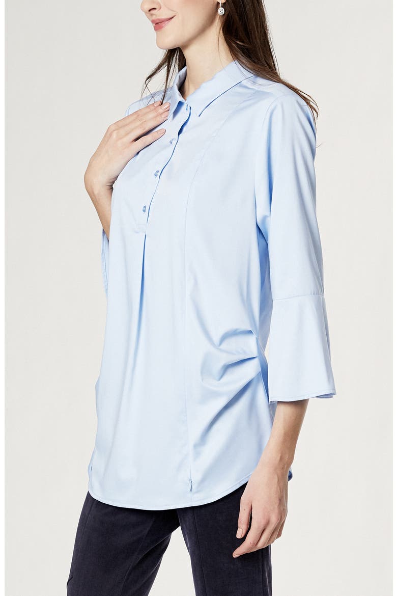 Olivia Bell Cuff Maternity/Nursing Shirt, Alternate, color, BLUE