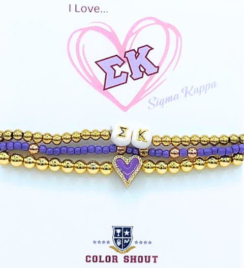 Sigma Kappa Love My Sorority Bracelet Stack