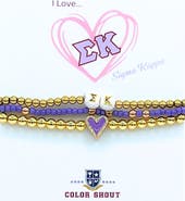 Color Shout Sigma Kappa Love My Sorority Bracelet Stack
