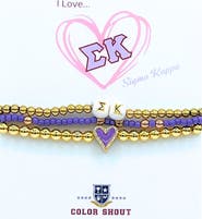 Color Shout Sigma Kappa Love My Sorority Bracelet Stack