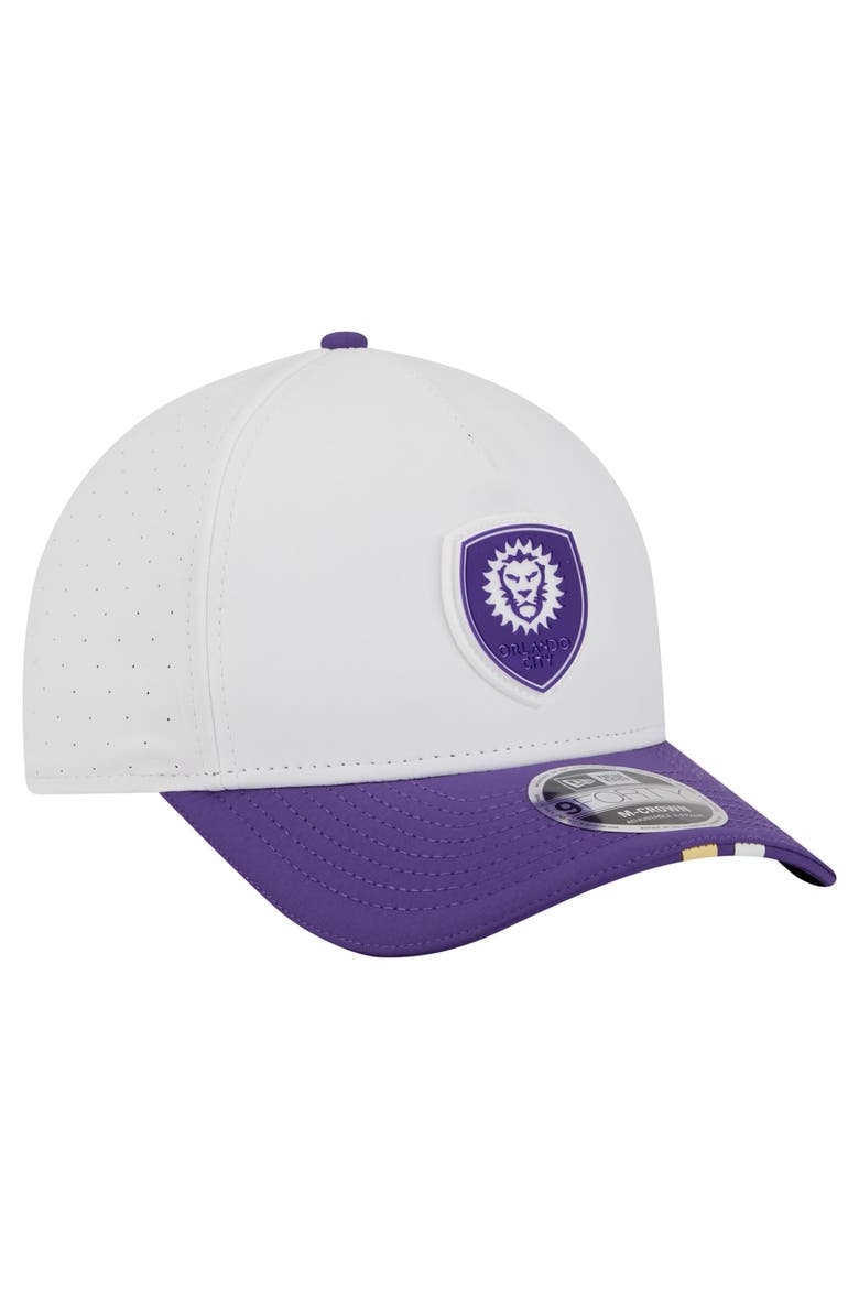 Men's New Era  White Orlando City SC 2026 MLS Kick Off 9FORTY M-Crown A-Frame Adjustable Hat, Alternate, color, White