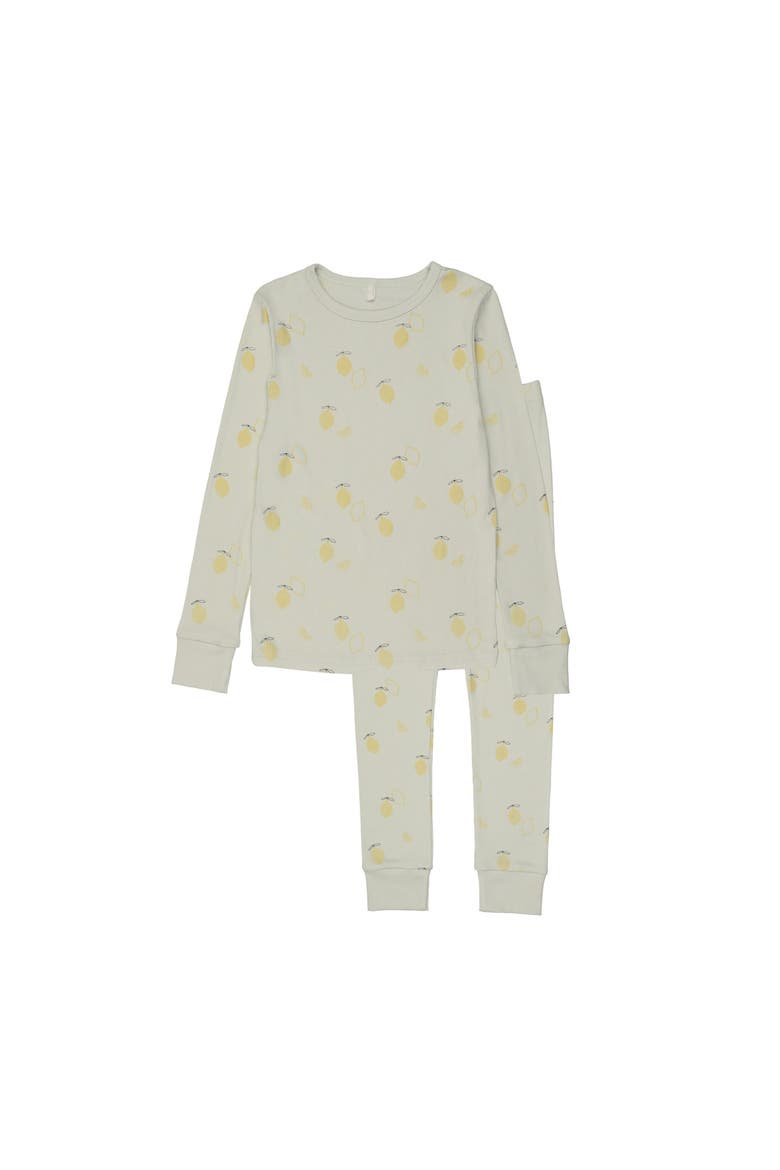Lemon Print PJ for Baby Boy, Main, color, Mint