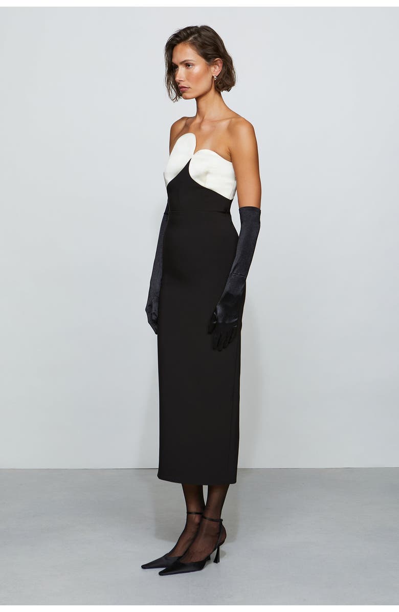 Et Ochs Court Combo Dress, Alternate, color, Black/Ivory