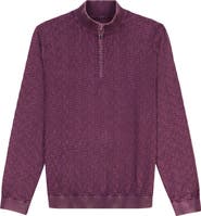 Robert Graham Aubin Basketweave Quarter Zip Sweater