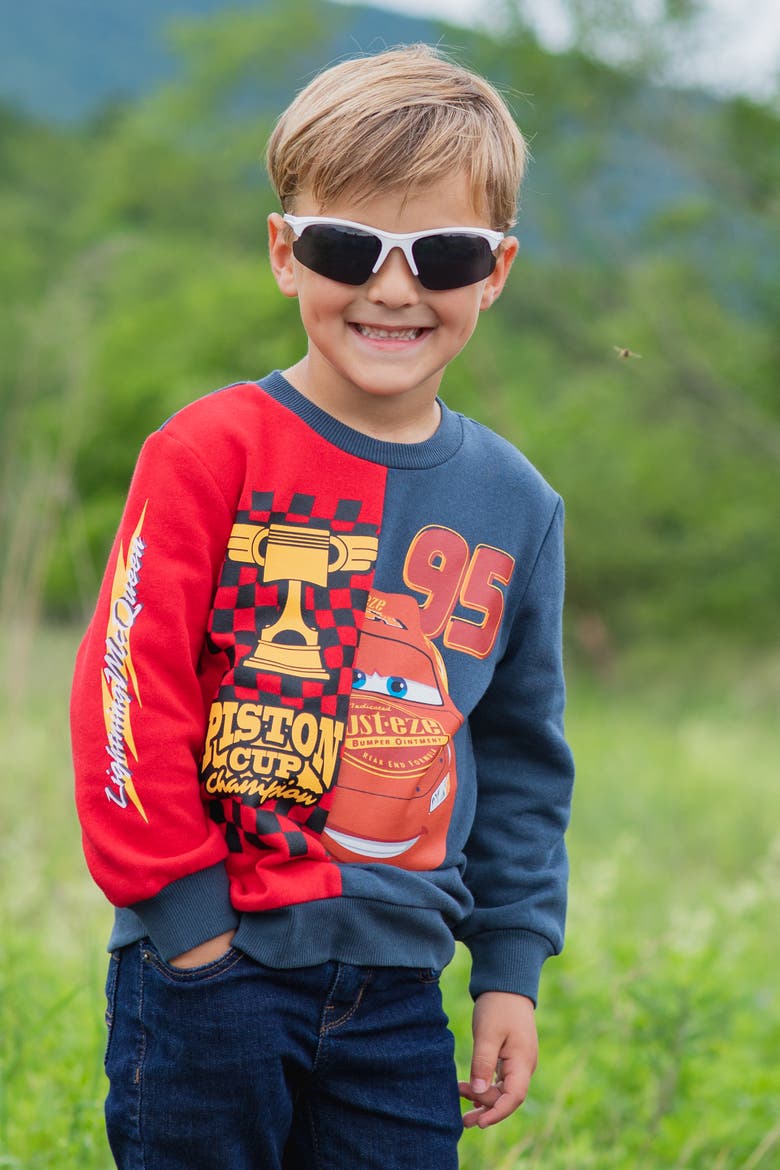Cars Lightning McQueen Fleece Sweatshirt, Alternate, color, Lightning McQueen Red