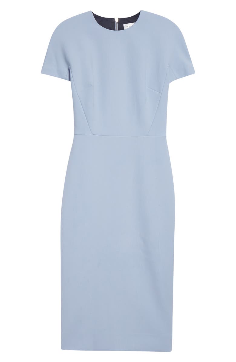 Victoria Beckham Fitted Double Crepe T-Shirt Dress, Alternate, color, Delphinium