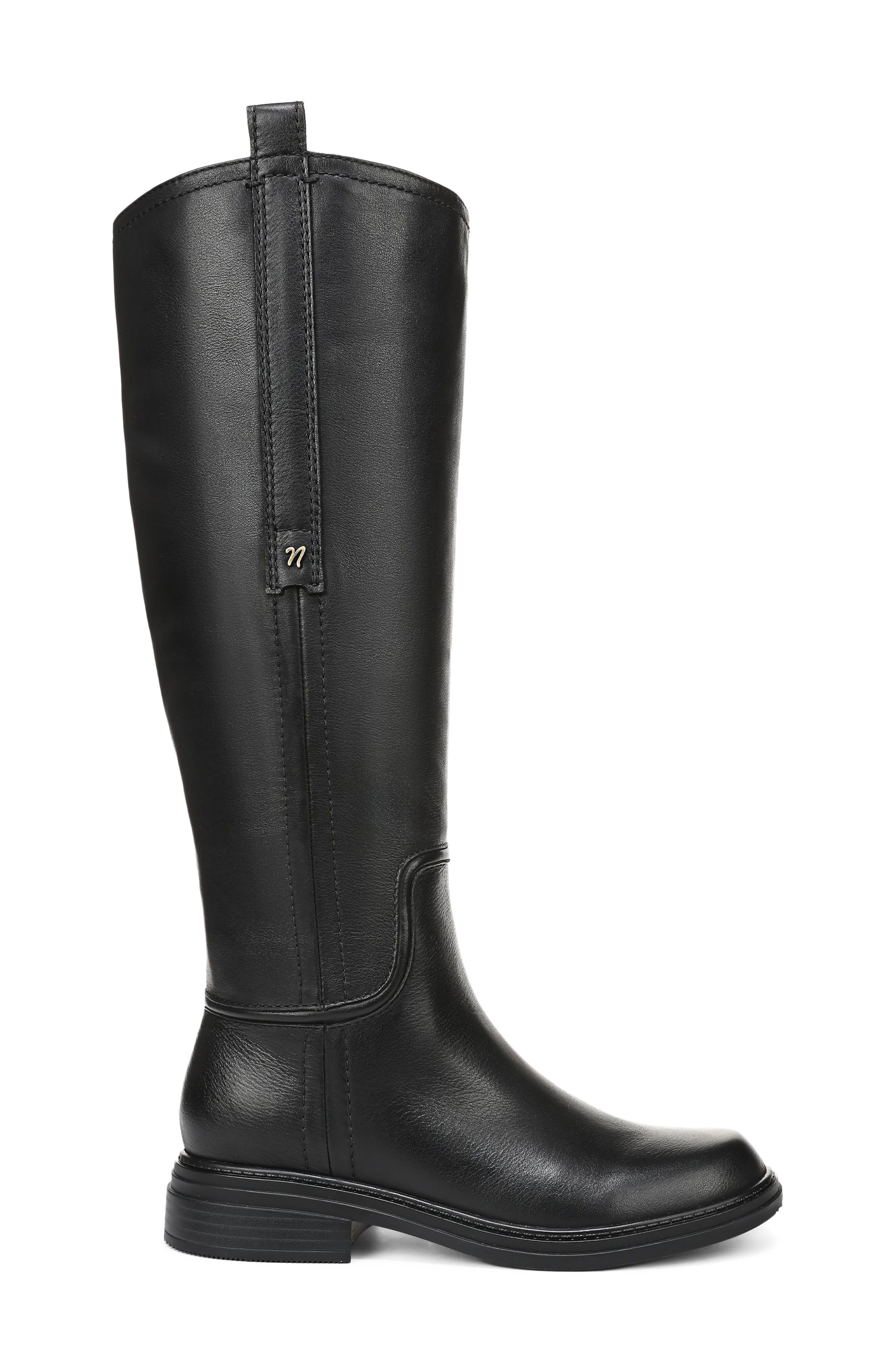 Olive Knee High Boot, Alternate, color, BLACK LEATHER