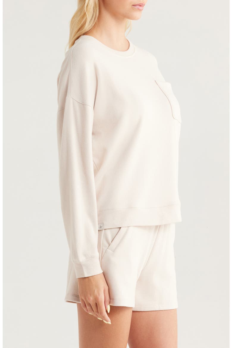 Malibu Brushed Fleece Pajamas, Alternate, color, STONE
