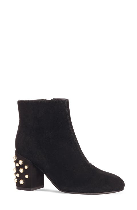 Studded Waterproof Suede Bootie (Women)