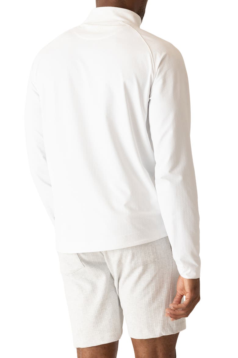 Links Jacquard Quarter Zip Pullover, Alternate, color, WHITE
