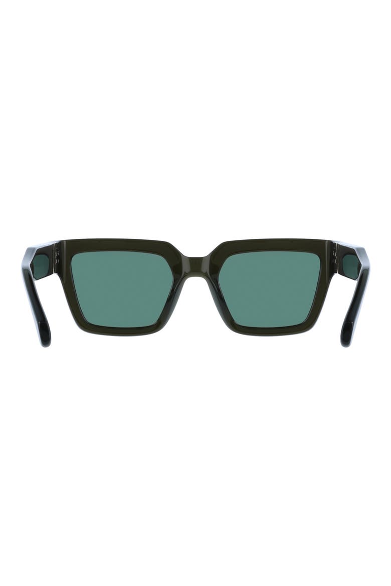 52mm Square Sunglasses, Alternate, color, TRANSPARENT DARK GREEN