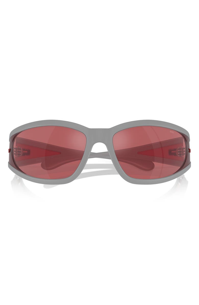 DIESEL<sup>®</sup> 65mm Oversize Pillow Sunglasses, Alternate, color, Matte Grey/ Red Hiper Mirror