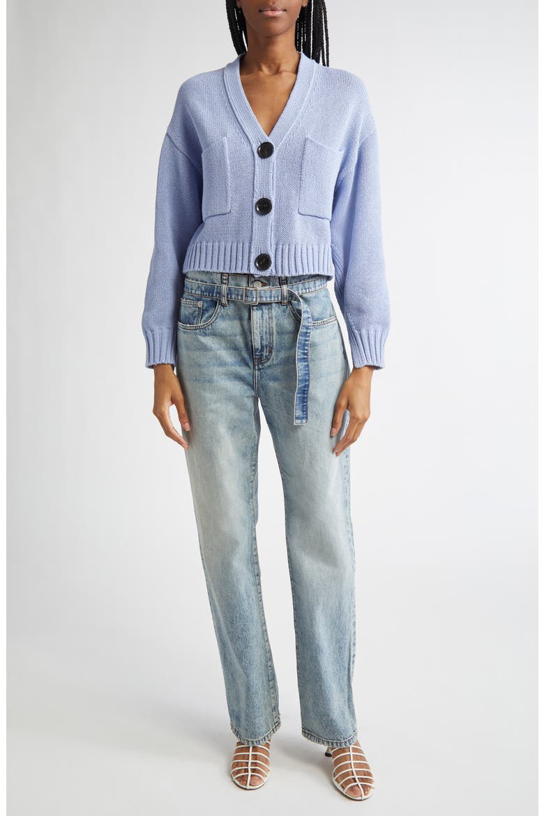 Sofia Oversize Crop Cardigan, Alternate, color, PALE BLUE