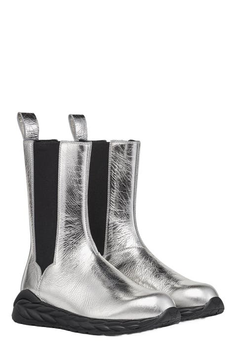 Skywander Boots in Metallic Calf Leather