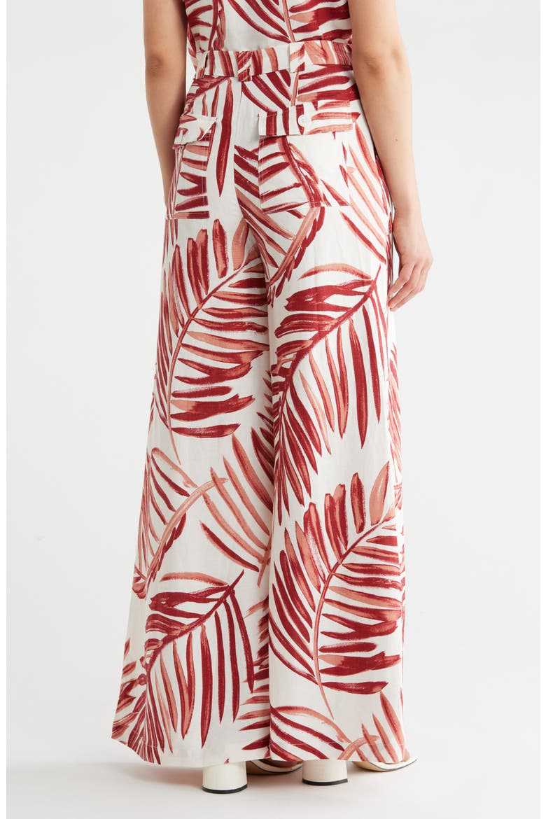 A New Leaf Maybelle Wide Leg Linen Blend Pants, Alternate, color, MOCHA