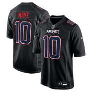Nike Men's Nike Drake Maye Carbon Black New England Patriots Game Jersey