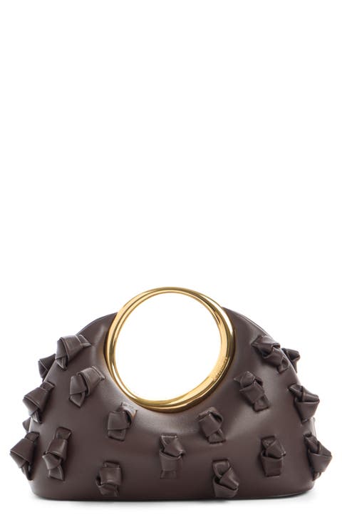 Le Petite Calino Knot Embellished Leather Top Handle Bag