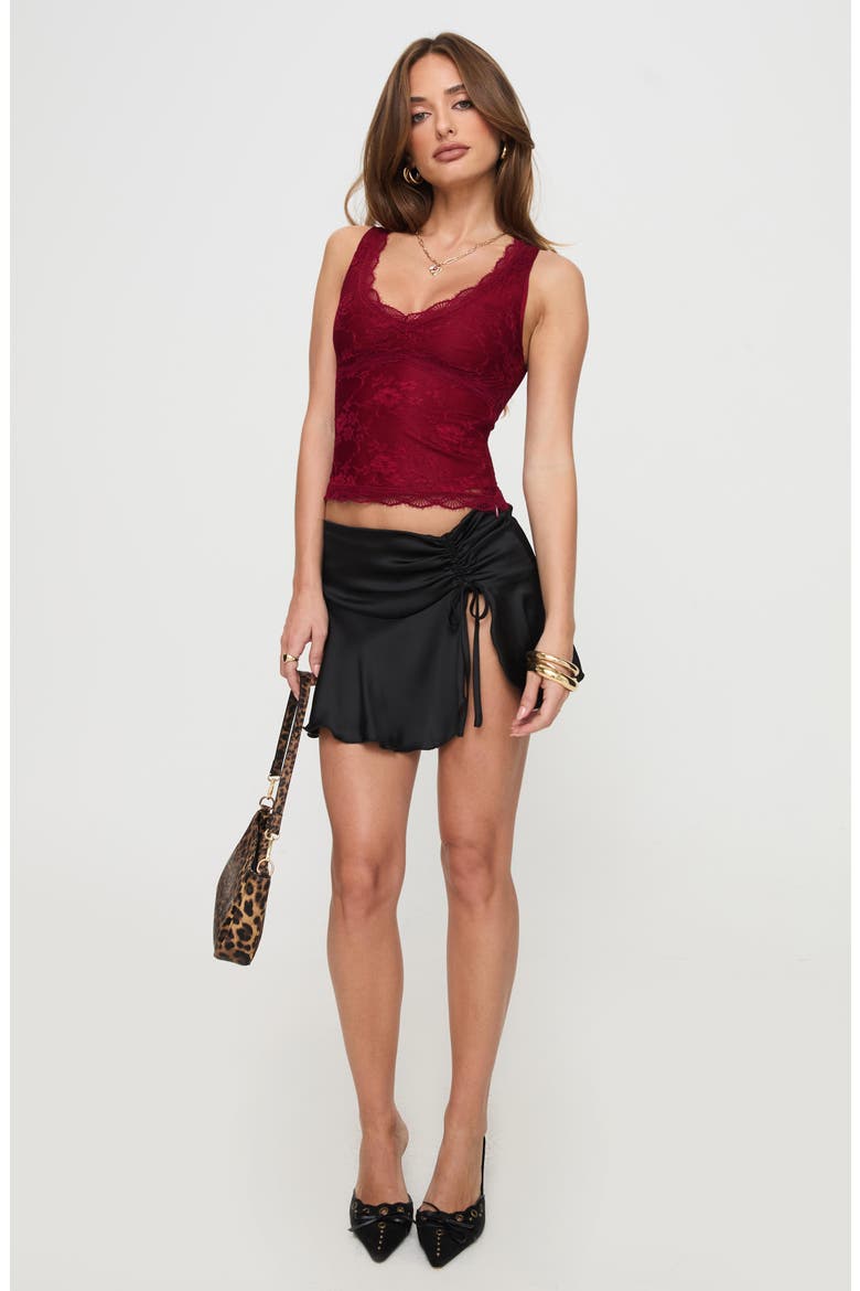 Far Away Lace Sleeveless Top, Alternate, color, BURGUNDY